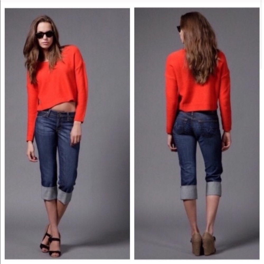Adriano Goldschmied AG The Shorty Cropped Cuffed Jeans Size 27
